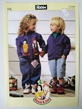 ROSIE AND JIM Sweater, Children's sizes 51-66cm - ROBIN Knitting pattern 15266