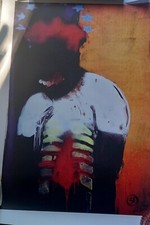 3D Robert del Naja  “In Europe” pictures on walls screenprint limited edition