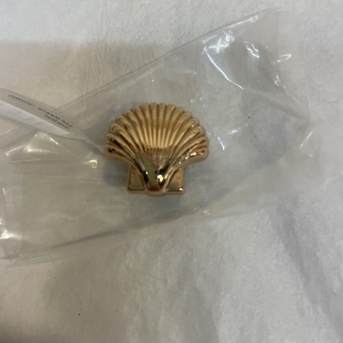 Jibbitz shell charm - shell, gold