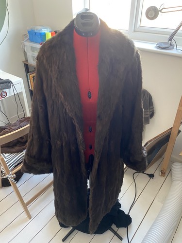 Vintage real fur coat with - real,