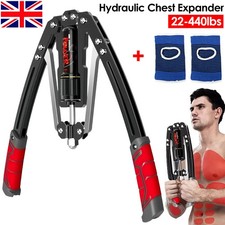 Hydraulic Chest Expander with 22-440lbs Resistance for Upper Body Exercise