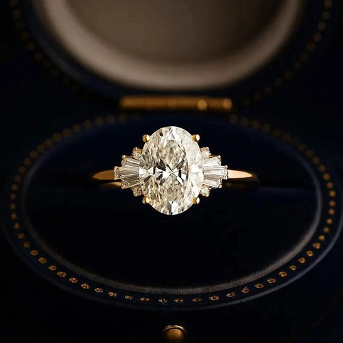 Oval cut 75ct white diamond - white,