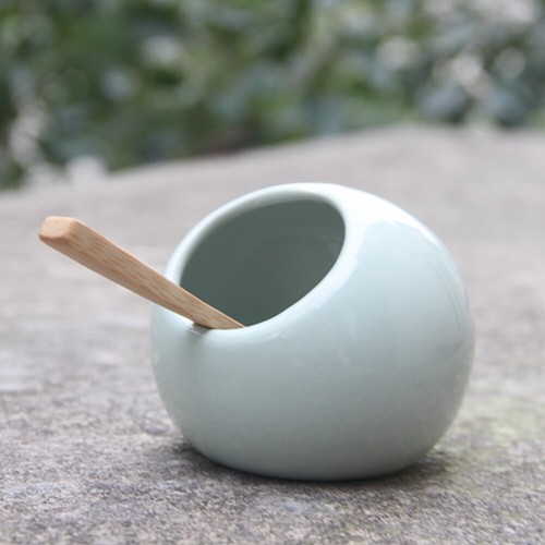 Ceramic green salt cellar - cellar, with