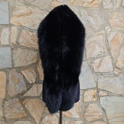 Long fur stole balck - fox,