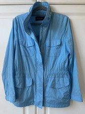 loro piana Turquoise water repellent silk womens traveller jacket IT40 UK8