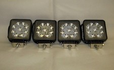 Work Spot Lamps Light Set of 4 Universal LED 12 or 24V 27w Square Wipac S7114LED