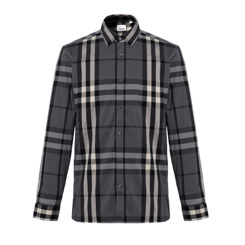 Burberry check shirt grey - shirt,
