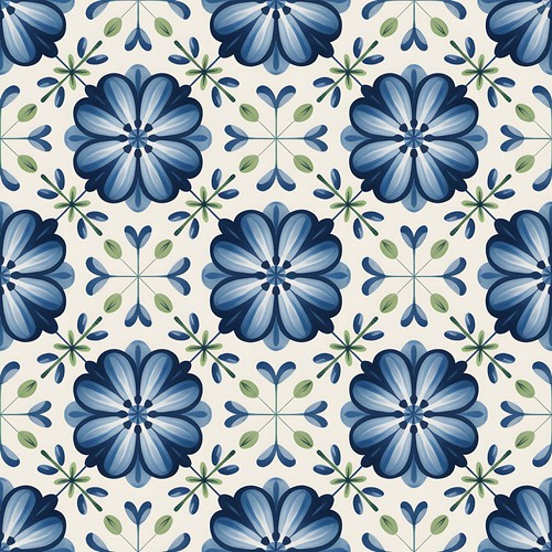 48x blue delft tile - delft,