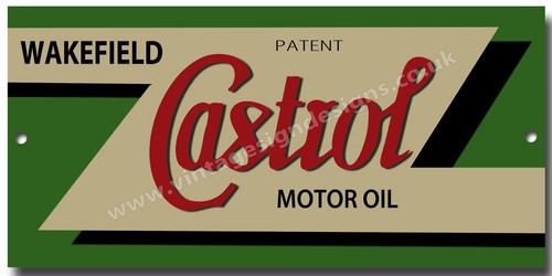 Castrol oil metal sign - metal, sign.200mm