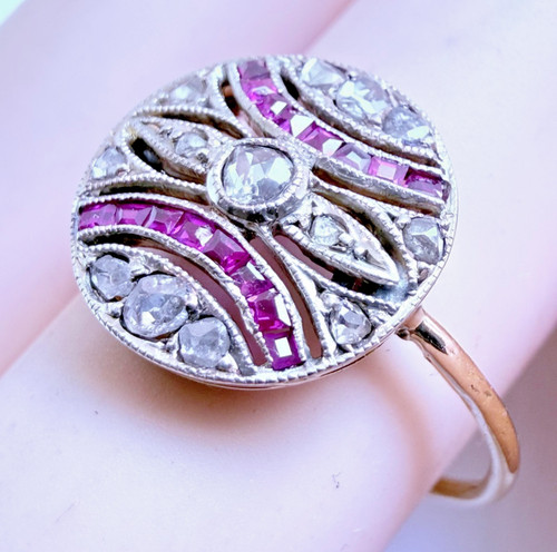 Antique 14ct rose gold art - antique,
