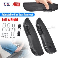 L + R Universal Adjustable PU Foam Car SUV Seat Armrest Console Box Arm Rest Set
