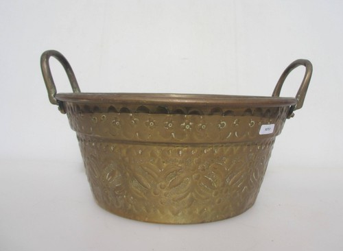 Antique brass jam pan fish - brass,