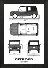 BNW Citroen Mehari 1969 Framed