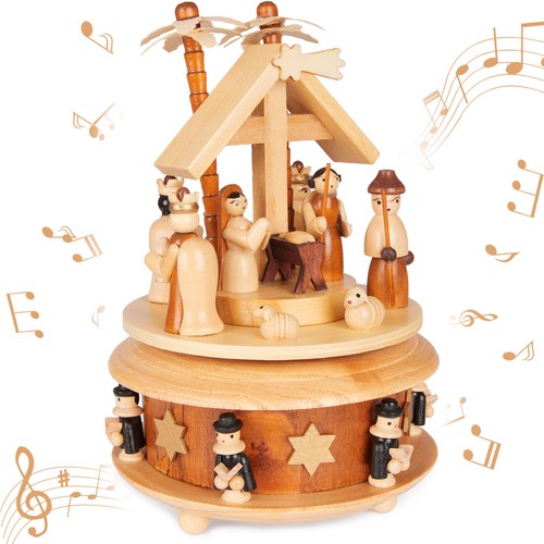 Music box wooden christmas - wooden,