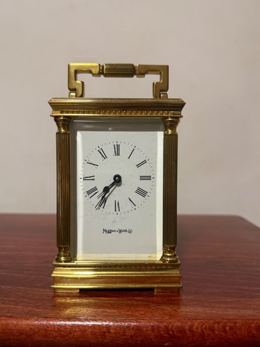 Mappin and webb carriage clock - and,