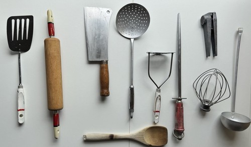 Vintage cooking utensils - vintage,