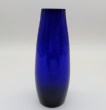 Cobalt Blue Art Glass Vase Mid