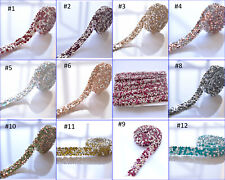 Iron on Rhinestone Trim by the yard Beaded Ribbon Belt for DIY Craft Project