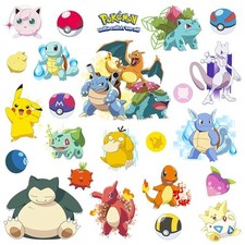 Pokemon Pikachu Cartoon Theme 3D Wall Decals,Bedroom、Living Room and Study Wall