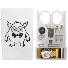 'Cute Horned Monster ' Mini Travel Sewing Kit (SE00031448)