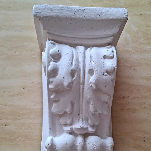 White plaster victorian style - white,