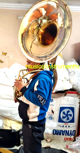 Sousaphone bell made of - made,