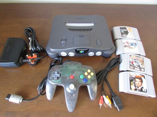 Nintendo with games and - 64,