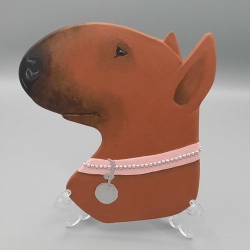 English bull terrier whimsical - english,