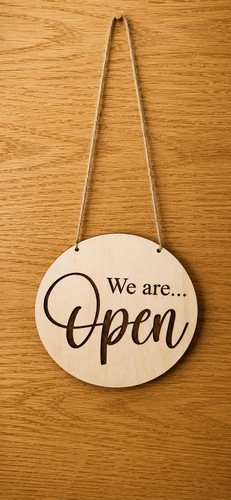 Open closed shop sign - open,