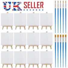 12PCS Mini Canvas and Easel