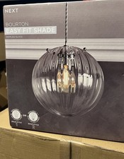 Next Clear Bourton Easy Fit Pendant Lamp Shade