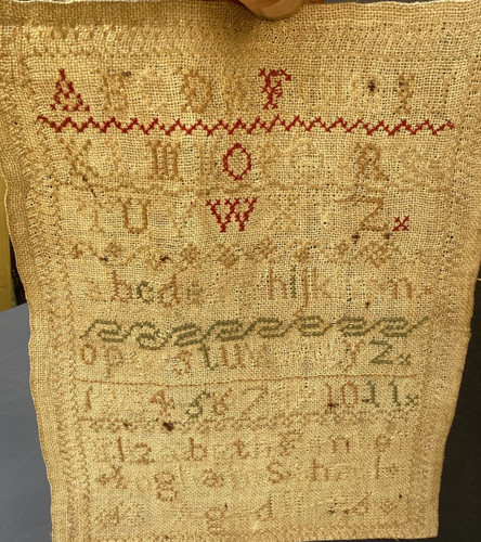Authentic antique sampler - antique,