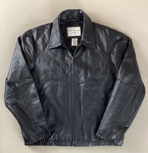 Vintage leather bomber jacket - leather,