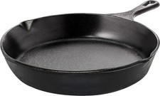 Cast Iron Skillet Pan, VonShef Black Pre-Seasoned Frying Pan Griddle Cooking