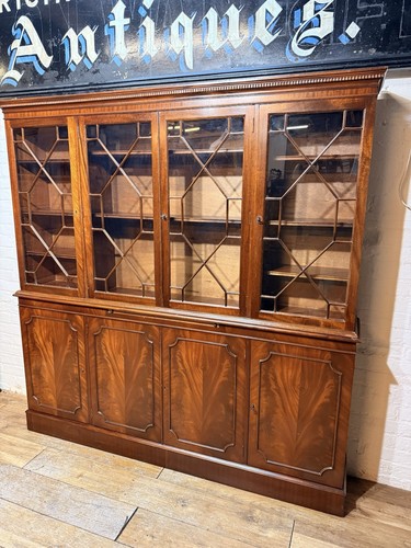 Mahogany secretaire bookcase - bookcase,