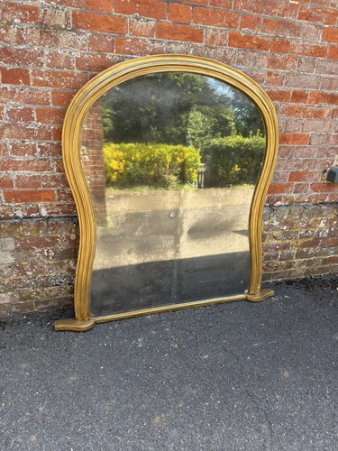 Large gilt 19th overmantel - a,
