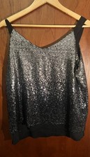 Phase Eight Women’s silver Sequin Top Size 14 ideal party top