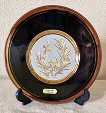 CHOKIN ART 24KT GOLD & BLACK PLATE 7.5"
