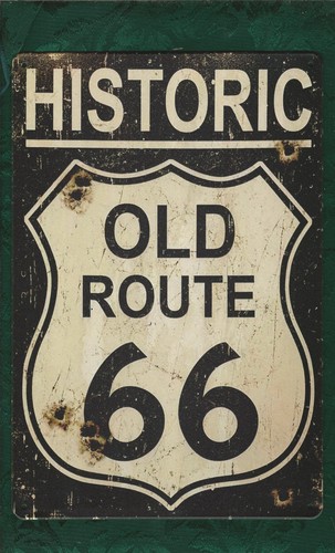 Historic old route metal - old, 66