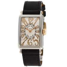 Frank Muller 902RELSTG Long Island Watch Stainless Steel Leather Ladies