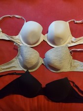 Womens X3 34B Tshirt Bra Bundle-Black White And Grey- Excellent Condition!
