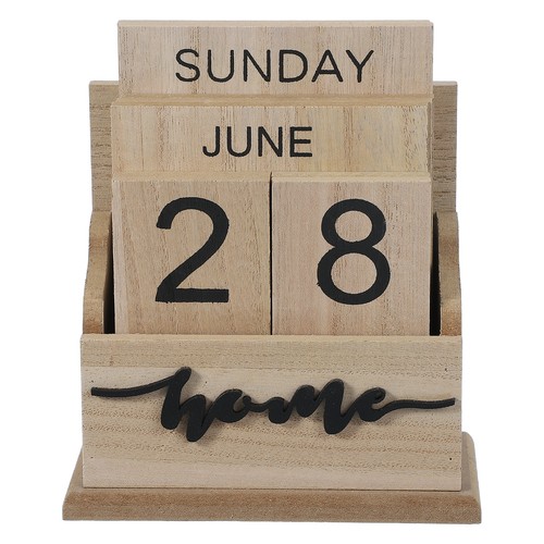 Wooden desk calendar - calendar, block