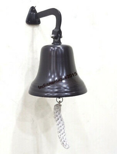Nautical brass ship bell - brass, 7"