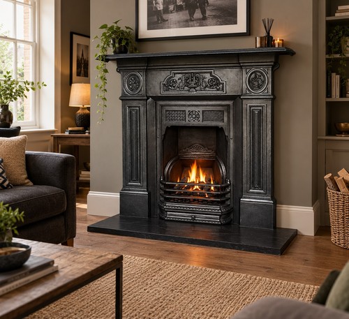 Victorian fireplace antique - fireplace,