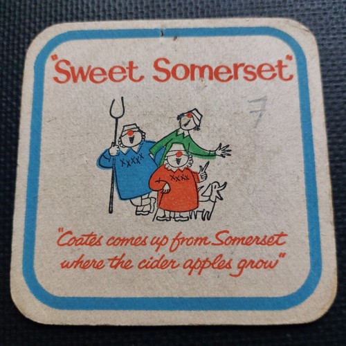 Coates cider beer mat cat - cider,