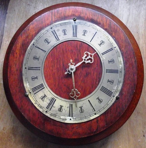 Mahogany and brass wallclock - a,