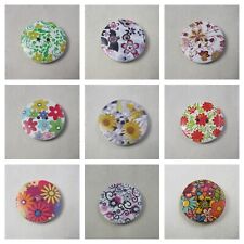 Large Painted Wooden Buttons