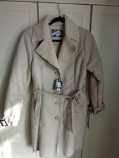 Ladies faux sheepskin coat, size 12, Sakura, brand new with tags, second