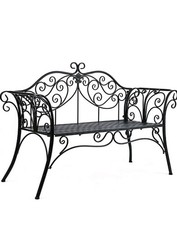 Metal Antique Garden Benches Clearance Outdoor Wrought Iron Bench 2 Seat 