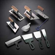 Skimflex Venetian Plastering Tools Kit – 4 Trowels, Spatulas, Paddle & Scoop